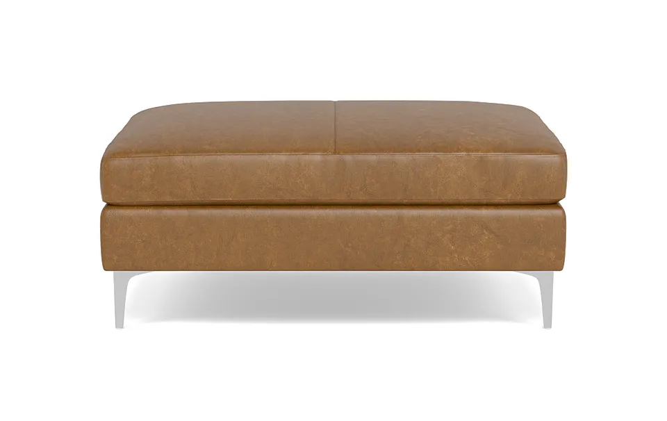 Sloan Leather Ottoman  *Standard down blend