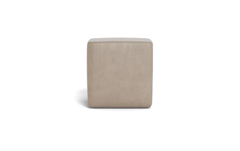 Conor Leather Square Stool Ottoman