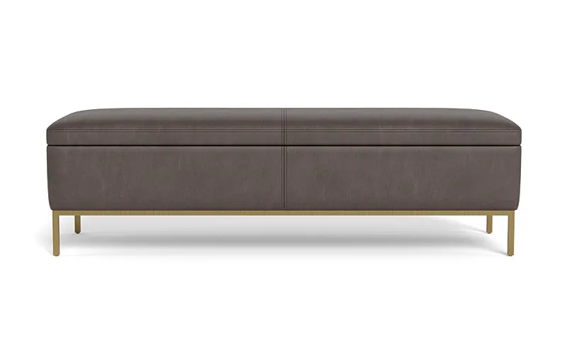 Miller Leather Storage Bench