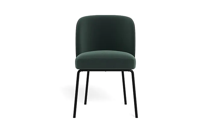 Graham Metal Framed Upholstered Chair with Contrast Piping