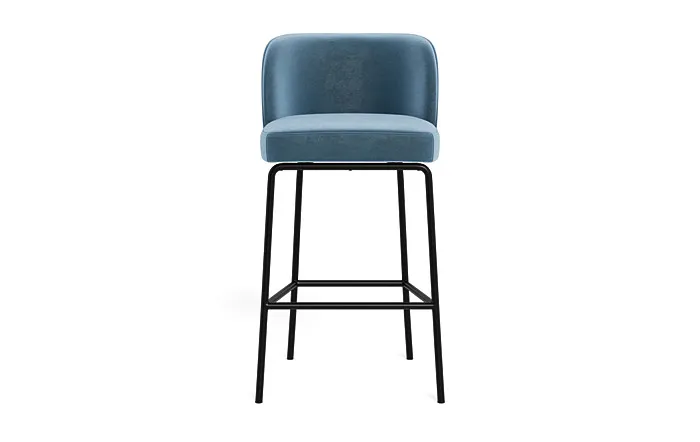 Graham Metal Framed Upholstered Bar Stool