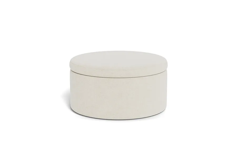 Colten Round Storage Coffee Table Ottoman