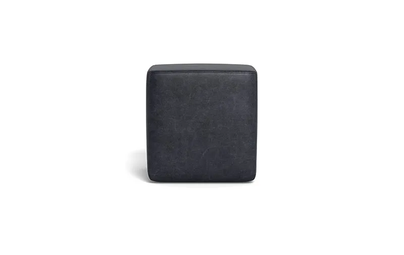 Conor Leather Square Stool Ottoman