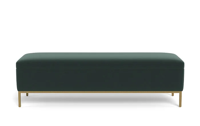Miller Storage Bench | Essex | Matte Brass | 48"