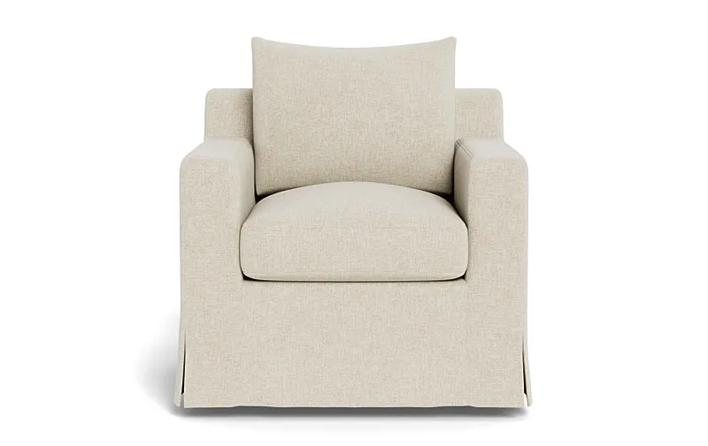 Sloan Slipcovered Swivel Chair