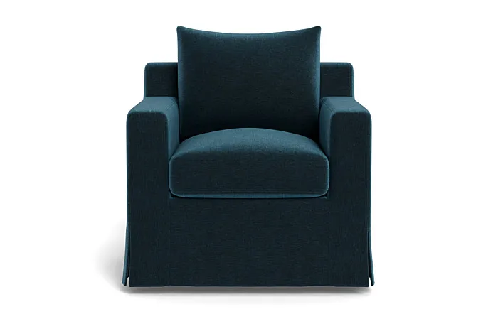 Sloan Slipcovered Swivel Chair