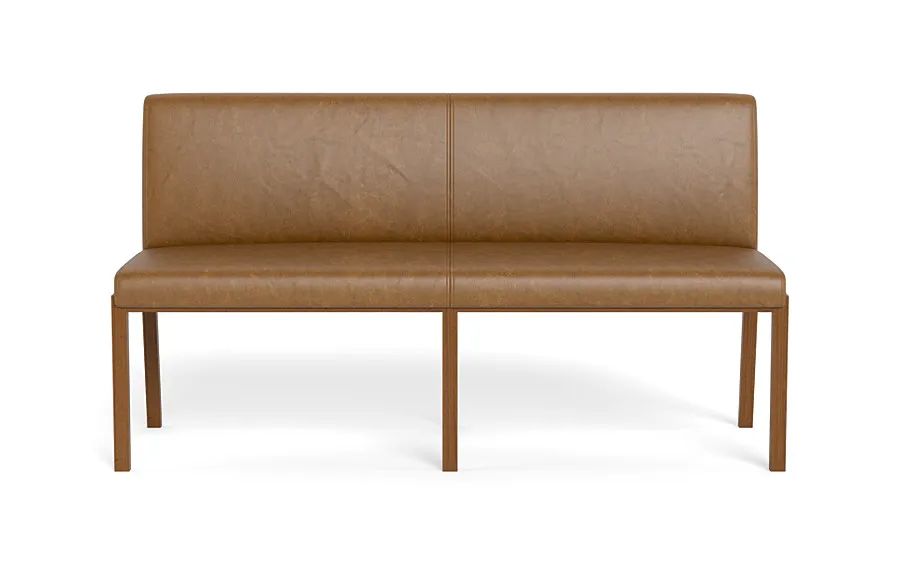 Callen Leather Wood Framed Upholstered Bench