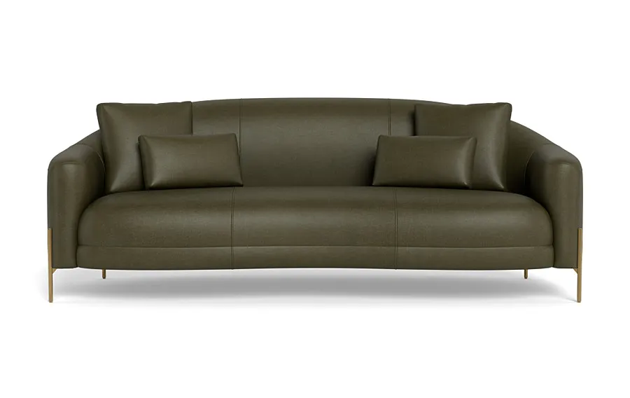 Fiona Leather 3-Seat Sofa
