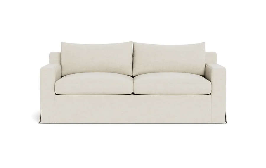 Sloan Slipcovered 2-Seat Sofa, Chalk Heathered Weave