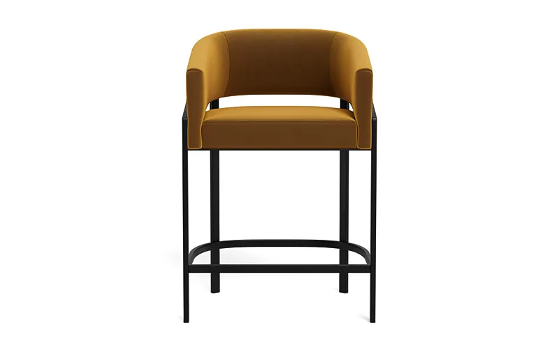 Mina Metal Framed Upholstered Stool