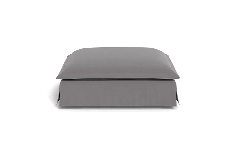 Skylar Slipcovered Square Ottoman