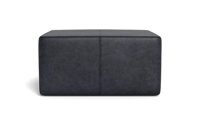 Conor Leather Square Coffee Table Ottoman