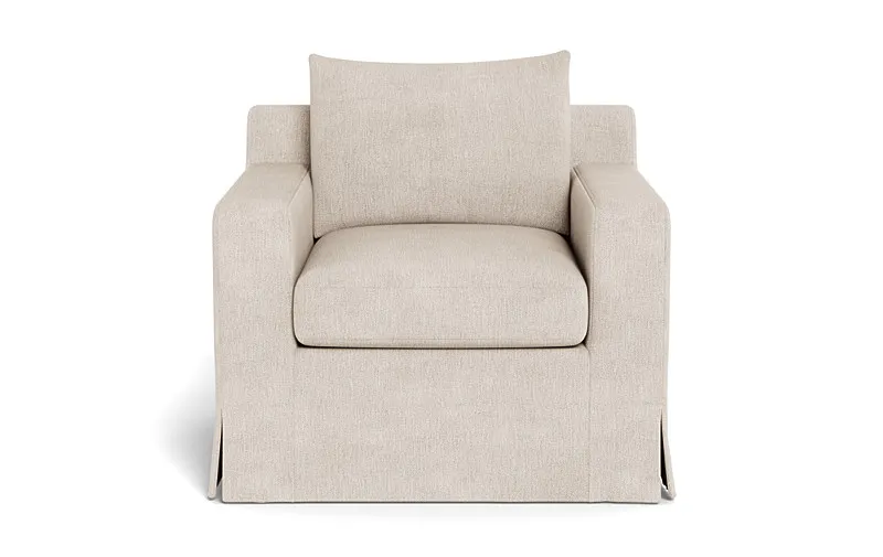 Sloan Slipcovered Swivel Glider Accent Chair