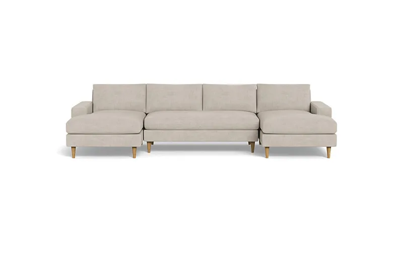136" Saylor Wide Arm 3-Piece U-Sectional