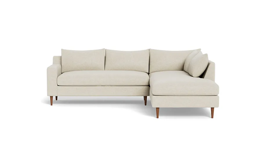 Sloan 3-Seat Bumper Sectional, Right Chaise, Bench Cushion