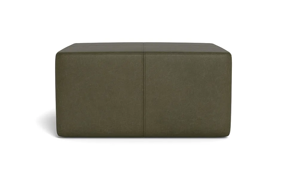 Conor Leather Square Coffee Table Ottoman