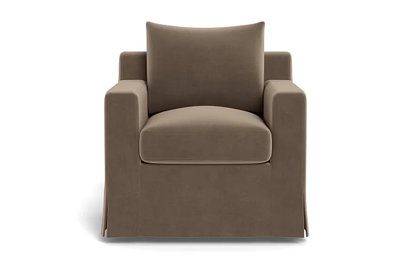 Sloan Slipcovered Swivel Chair