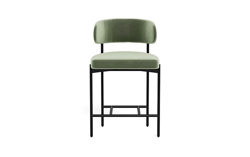 Hollis Metal Framed Upholstered Counter Stool
