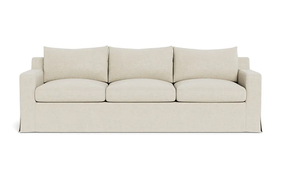 Sloan Slipcovered 3-Seat Sofa, 103" x 36" x 35", Down Alternative Fill