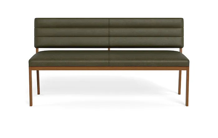 Nora Leather Wood Framed Upholstered Bench