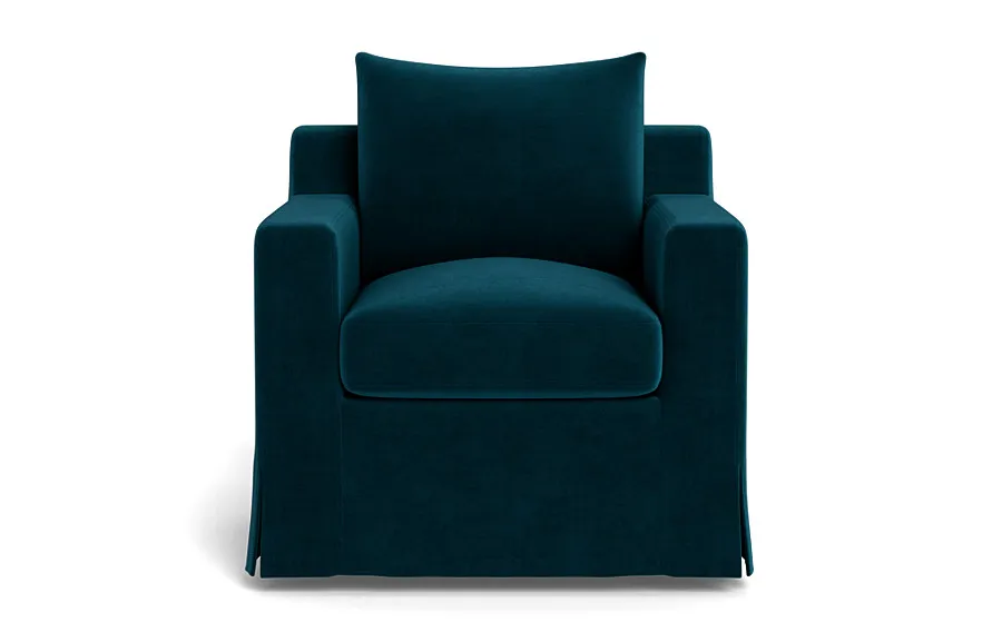 Sloan Slipcovered Swivel Chair