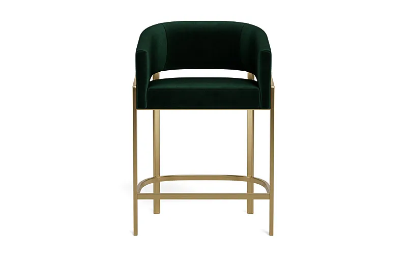 Mina Metal Framed Upholstered Stool
