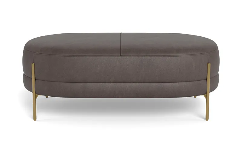 Fiona Leather Ottoman