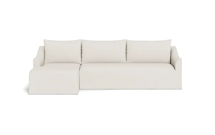 Dixon Slipcovered 3-Seat Left Chaise Sectional