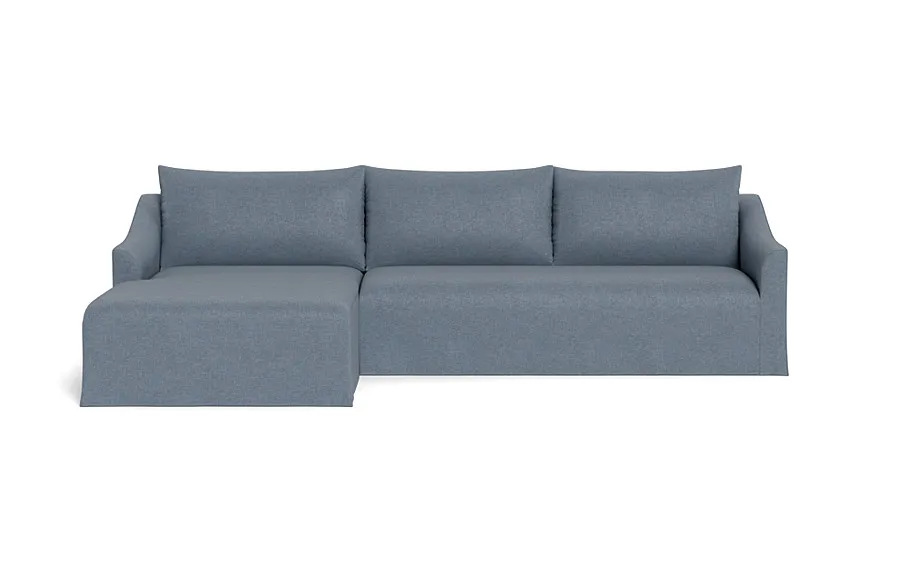 Dixon Slipcovered 3-Seat Left Chaise Sectional
