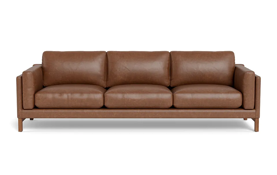 Gaby Leather 3-Seat Sofa - ready to ship