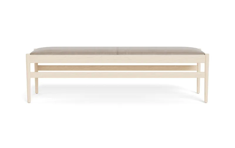 Turner Leather Wood Framed Upholstered Bench