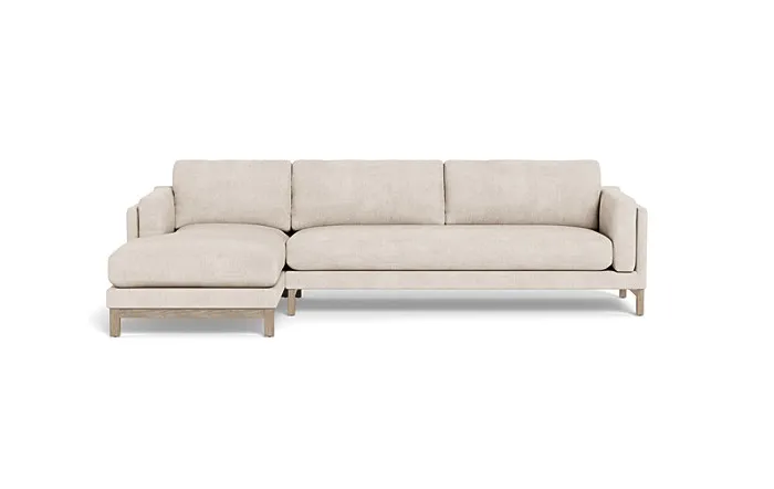 Gaby 3-Seat Left Chaise Sectional w/Bench Cushion