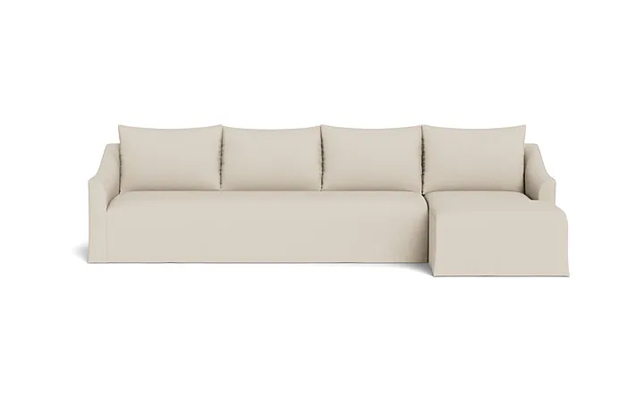 Dixon Slipcovered 4-Seat Right Chaise Sectional