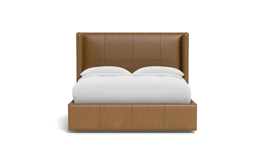 Graham Leather Upholstered Bed (No Storage)