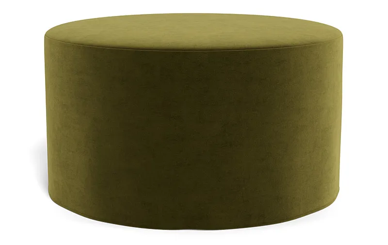 Dixon Slipcovered Round Ottoman