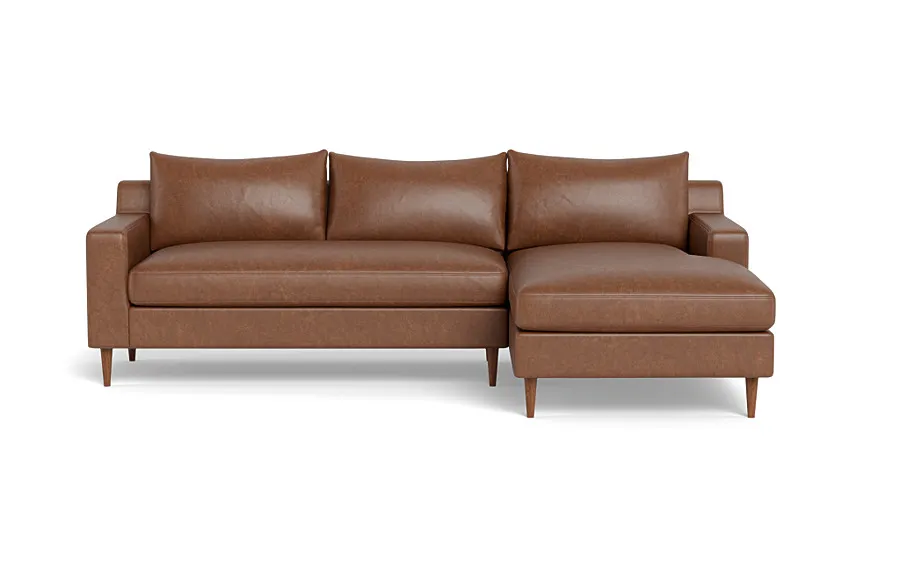 Sloan Leather  Chaise Sectional