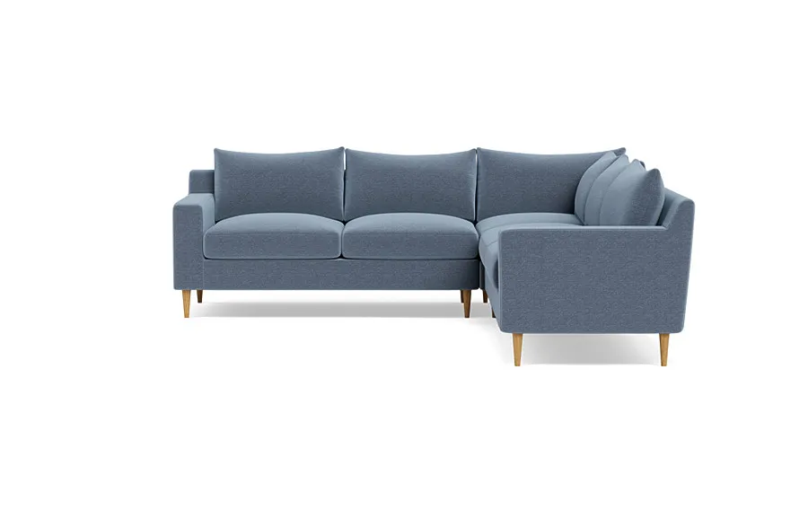 Sloan Corner 4-Seat Sectional Sofa, 2 cushions, Down alternative fill