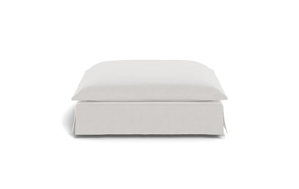 Skylar Slipcovered Square Ottoman