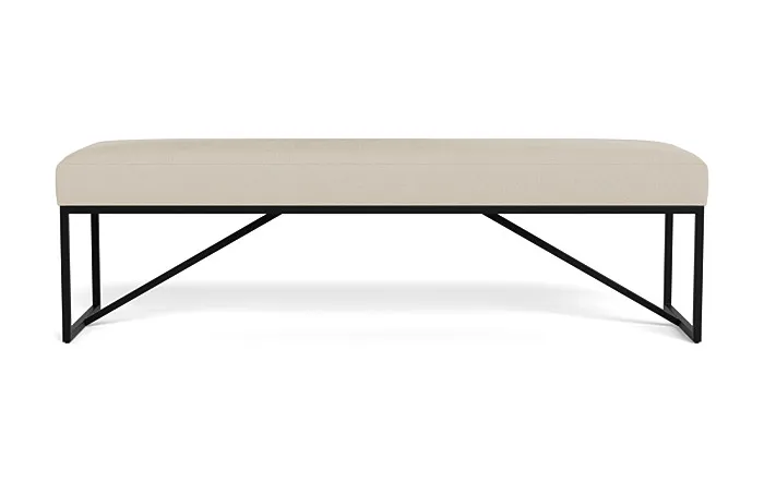 Otto Bench, 48", Black Legs
