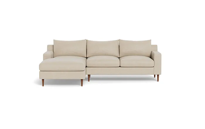 Sloan  Chaise Sectional/Oatmeal Heathered Weave
