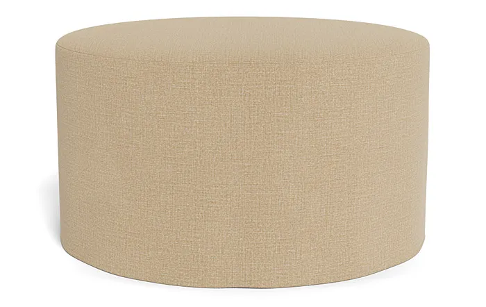 Dixon Slipcovered Round Ottoman