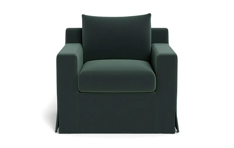 Sloan Slipcovered Swivel Glider Accent Chair