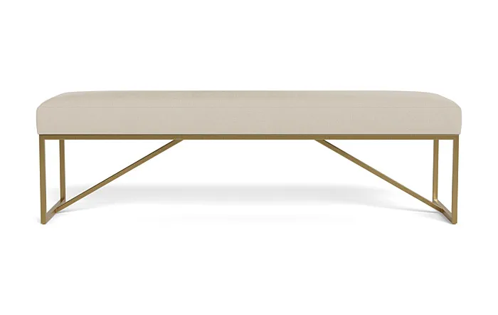 Otto Bench, 48", Gold Legs