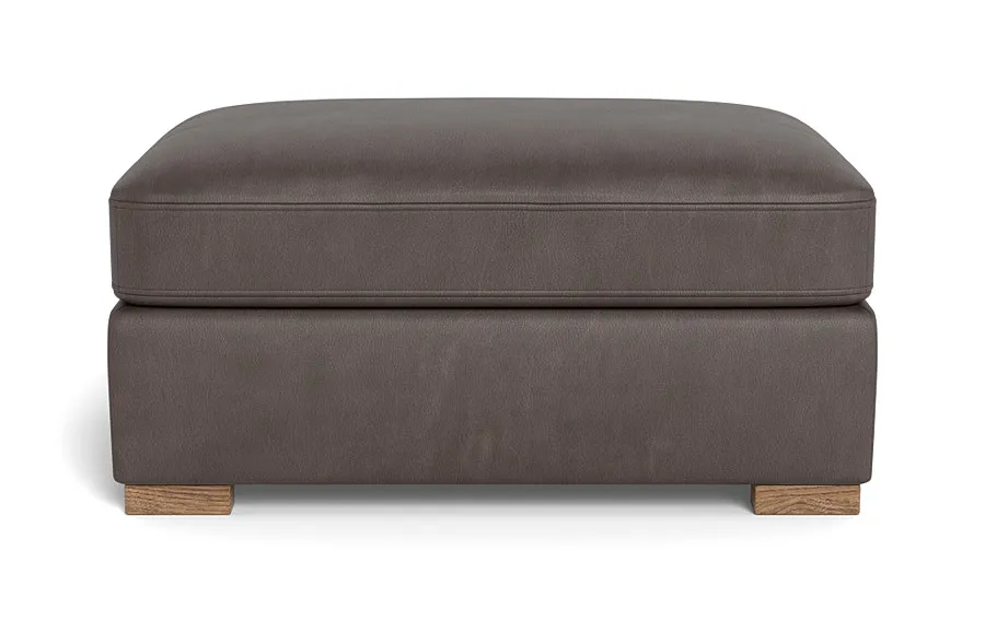 Scarlett Leather Rectangle Ottoman