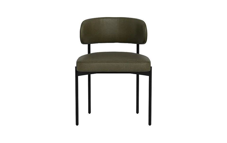 Hollis Leather Metal Framed Upholstered Chair