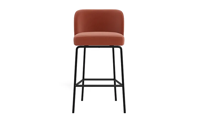 Graham Metal Framed Upholstered Bar Stool