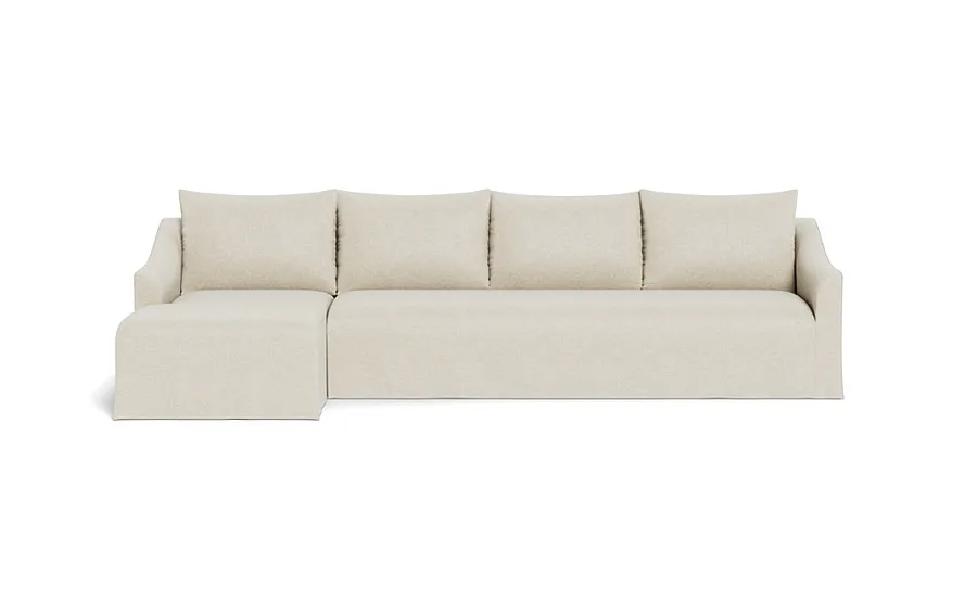 Dixon Slipcovered 4-Seat Left Chaise Sectional