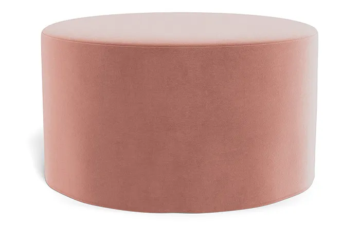 Dixon Slipcovered Round Ottoman