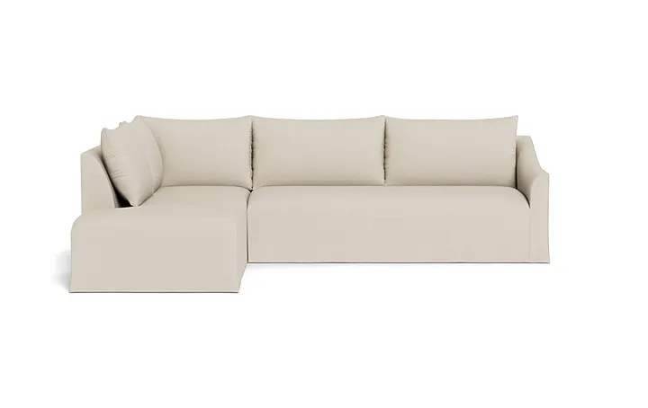 Dixon Slipcovered 3-Seat Left Bumper Sectional