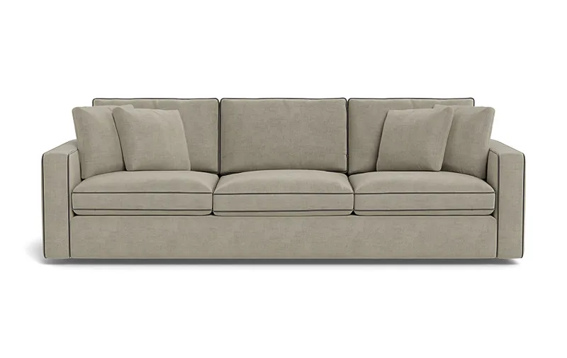James 3-Seat Sofa with Contrast Piping
